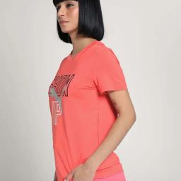 Puma Peach Printed Sports T-Shirt-picture-24