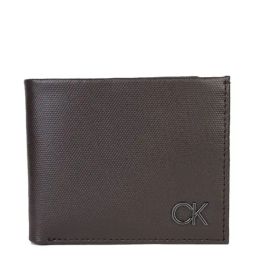 CALVIN KLEIN Brown Textured Leather Bi-Fold Wallet-27