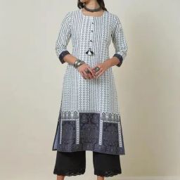 Soch Off White Printed Straight Kurta-image-76