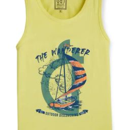 Gini & Jony Kids Yellow Printed T-Shirt-image-45