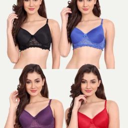 FIMS: Fashion is my Style Multicolored Lace Work Push-Up Bras - Pack Of 4-picture-44