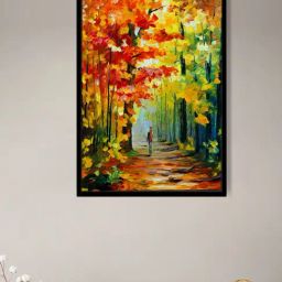 Art Street Forest Landscape Printed Multicolor Engineered Wood Wall Art-40
