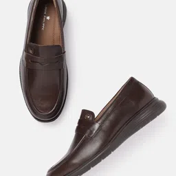 Louis Philippe Men Leather Penny Loafers-picture-6