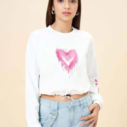 Coolsters by Pantaloons Girls White Printed Full Sleeves Sweatshirts & Hoodies-image-44