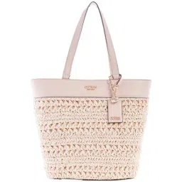 GUESS Powder Pink Self Design Bucket Bag-picture-34