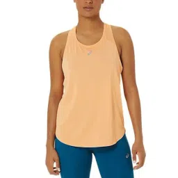 Asics Orange Plain Sports Tank Top-picture-14
