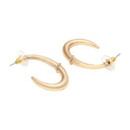 OOMPH Set of 2 Delicate Geometric Design Bold Gold Look Gold Hoop Earrings For Women image 4