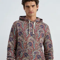 GANT Men Paisley Printed Hooded Full Sleeve Regular Fit Sweatshirt-picture-38