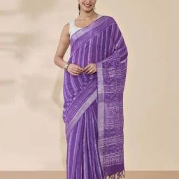 Taneira Light Violet Printed Saree-picture-23