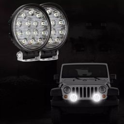 Cartronics 42W Complete Lighting System 14 LED Round Fog Lamp Light for Hero Motocorp Hunk image 5