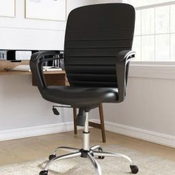 Nilkamal Aries Black Polyurethane Mid Back Office Chair-39