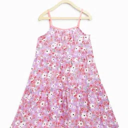 Campana Kids Lilac Floral Print Dress-image-28