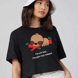 Kotty Black Graphic Print Oversized T-Shirt-image-83