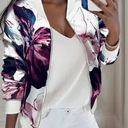 StyleCast x Revolte Women Floral Printed Open Front Jacket-picture-10