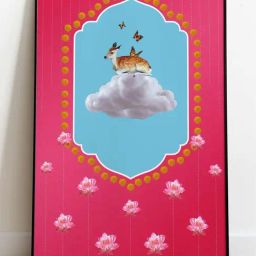 Indian Classic Art Multicolor Canvas Abstract Wall Art-17