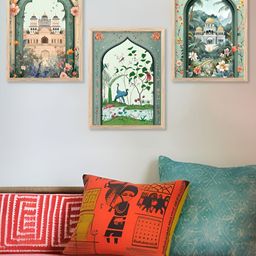 Kotart Brown & Green 3 Pieces Wooden Floral and Botanical Wall Arts-picture-13
