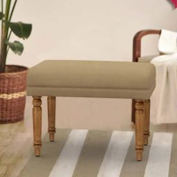 Chumbak Nawaab Beach Solid Beige Sheesham Wood Small Bench-image-16