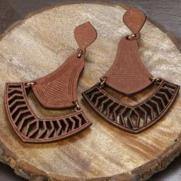 Priyaasi Wooden Drop Earrings-37