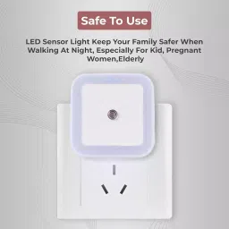 Robustt 0.02 A 0.5 W ABS Touch Smart Light Sensor Square Night Light (Pack of 10) image 5