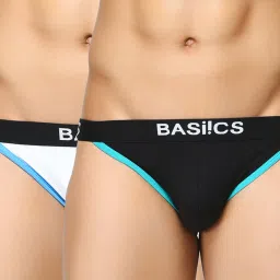 BASIICS by La Intimo White & Black Printed Briefs (Pack of 2) image 1