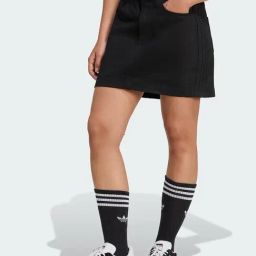 Adidas Originals Black Cotton Regular Fit Skirt-picture-13