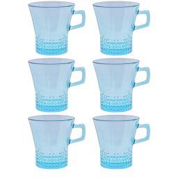 Pasabahce Transparent Glass Kuvars Coffee Mugs - Set of 6 (250ml) image 4
