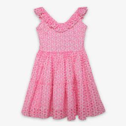 Ed-a-Mamma Kids Pink Embroidered Dress-picture-22