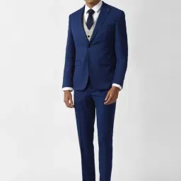 Peter England Navy Slim Fit Three Piece Suit-picture-19