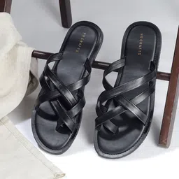 99CRAFTS Men Leather Open Toe Flats-image-70
