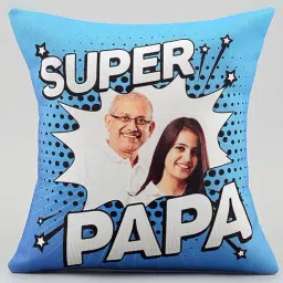 FNP Multicolor Polyester Personalised Super Papa Cushion image 2