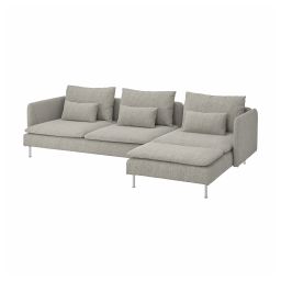 ikea söderhamn 4-seat sofa, with chaise longue/Viarp beige/brown-picture-1