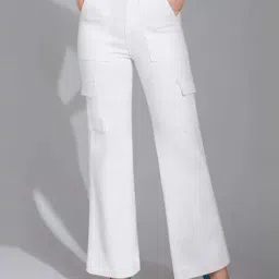 Life With Pockets White Relaxed Fit Jeans-image-27