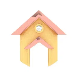 P.C. Chandra Jewellers 22k Yellow Gold Tiny Home Shape Rose Roof A White Stone Pendant-image-51