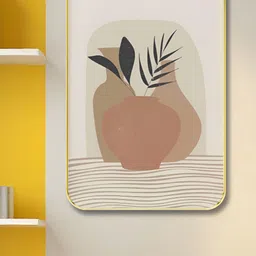 Livin'luxe Cream-Coloured & Black Printed Wooden Wall Painting-7