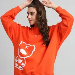 GRIFFEL Orange Printed Sweatshirt-picture-33