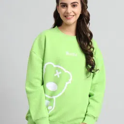GRIFFEL Parrot Green Printed Sweatshirt-picture-37
