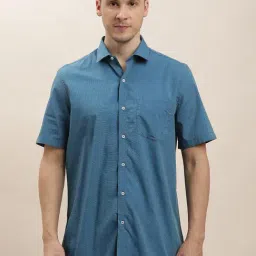 Turtle Teal Blue Cotton Regular Fit Shirt-picture-40