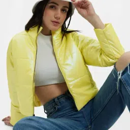 The Souled Store Yellow Regular Fit Jacket-image-26