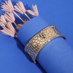 Sohi Women's Embellished Paved Stone Bracelet - Gold-image-65