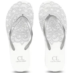 Carlton London Women's Grey & White Flip Flops-picture-20