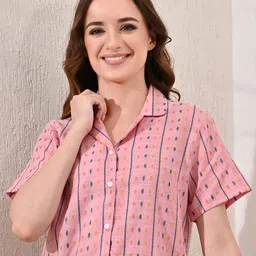 aaivan Women Ethnic Motif Printed Cotton Night suit-image-91