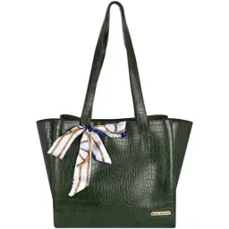 Bagsy Malone Green Textured Medium Tote Handbag-45