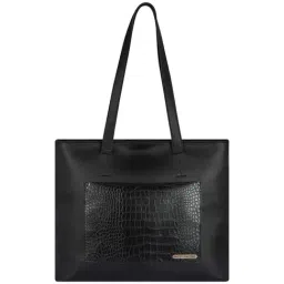 Bagsy Malone Black Textured Medium Tote Handbag-picture-42