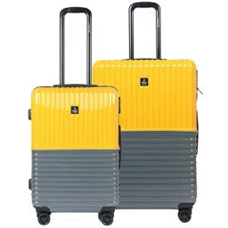 Nasher Miles Istanbul Hard-Sided ABS and PC  Set of 2 Yellow and Grey Trolley Bags (65 & 75 cm)-image-65