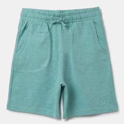 United Colors of Benetton Boys Teal Blue Regular Fit Shorts-image-9