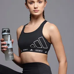 ADIDAS Brand Logo Printed Half Coverage Lightly Padded Tf Ms Hn Bl Training Bra-picture-12