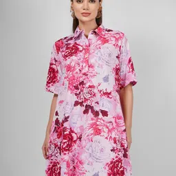 Sukshat Floral Print Flared Sleeve A-Line Mini Dress-picture-12