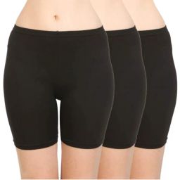 Bodycare Cycling Shorts In Cotton Spandex Black (Pack Of 3)-picture-8