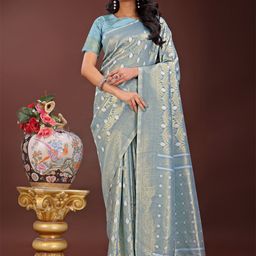 Pandadi Saree Ethnic Motifs Woven Design Zari Sarees-image-10