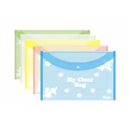 Infinity My Clear Bag Star and Flower Green, INF-MC908F (Pack of 20 Pcs)-27